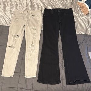 American Eagle Grey Straight Jeans & Wild Fable Boot Cut (Both Size 6)